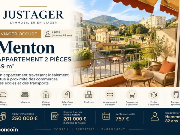 Appartement 2 pièces 50 m²