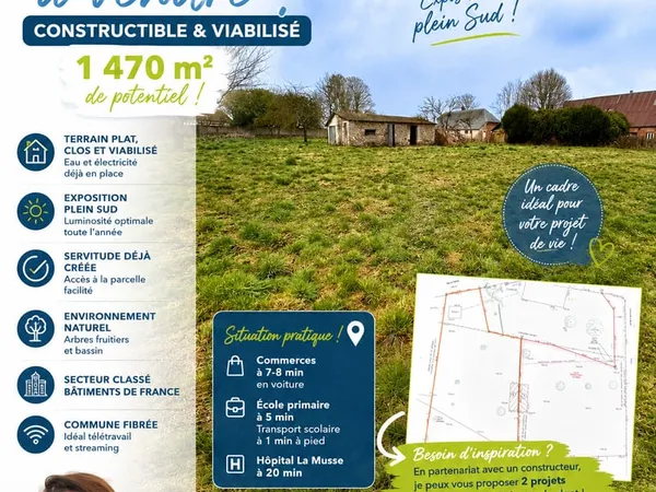 Terrain 1470 m²