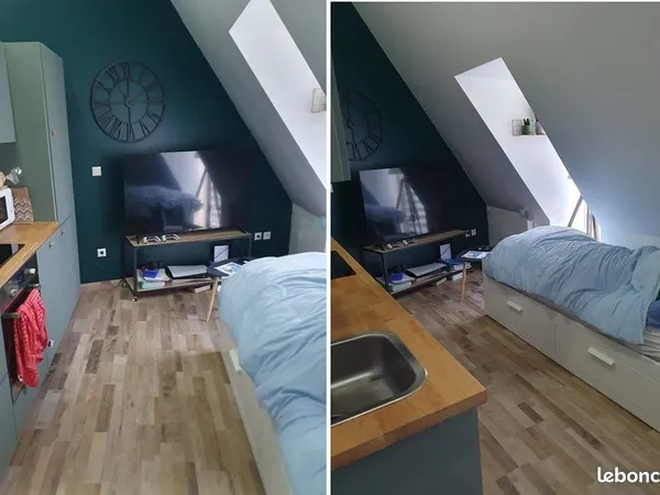 Rue des Finets - studio de 27 m2 dont 20 m² habitables, meublé et équipé