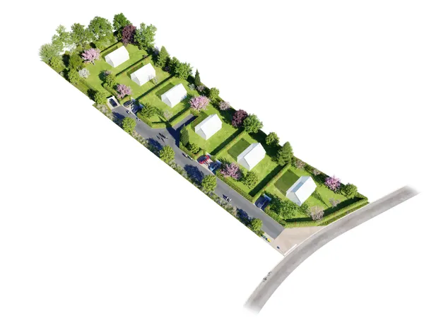 Terrain en lotissement 608 m²