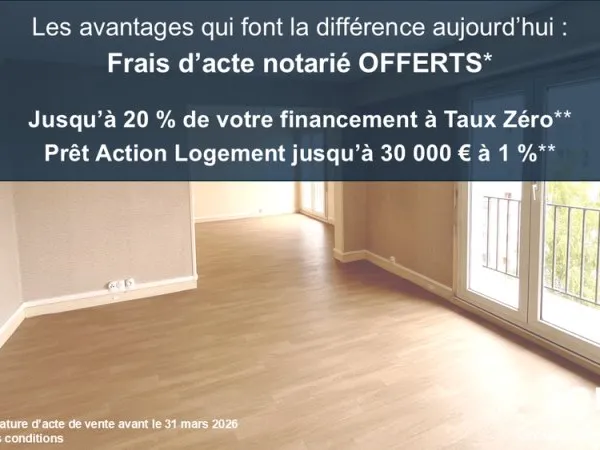 Appartement 4 pièces spacieux et lumineux avec cave + parking + 2 balcons