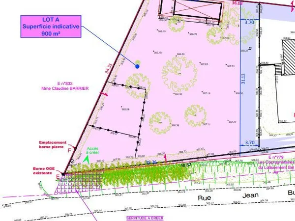 Terrain 900 m² Valencin