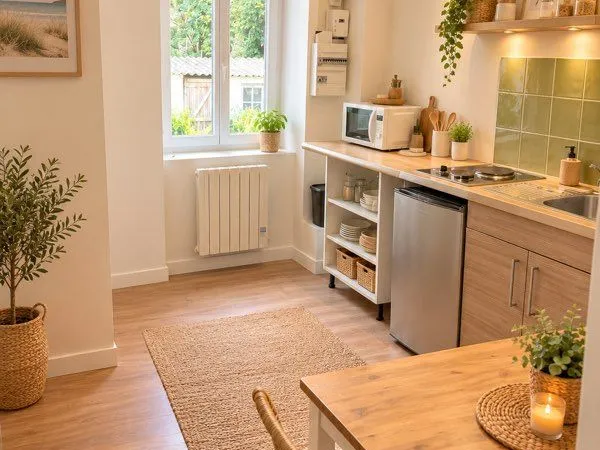 T1bis 23m2 meublé et équipé Nantes quartier Hauts Pavés