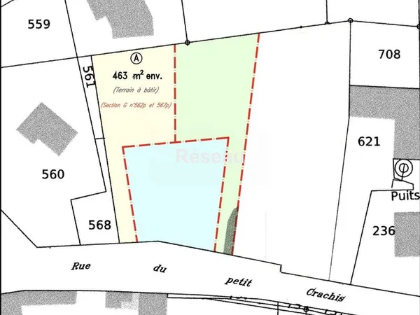 Terrain 463 m²