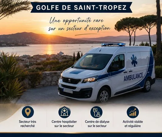 à céder - agréments de transport sanitaire - golfe de saint-tropez