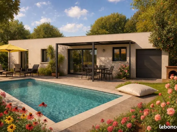 Oui ChatGPT a dit : Maison contemporaine de plain-pied de 68 m² avec 2 chambres sur terrain de 330 m