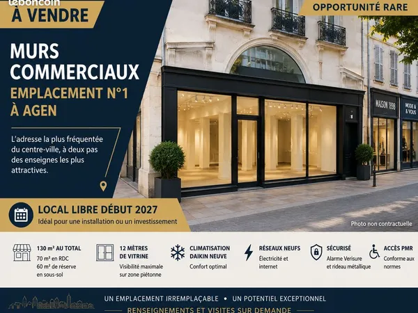 Murs commerciaux libres de toute occupation - emplacement premium