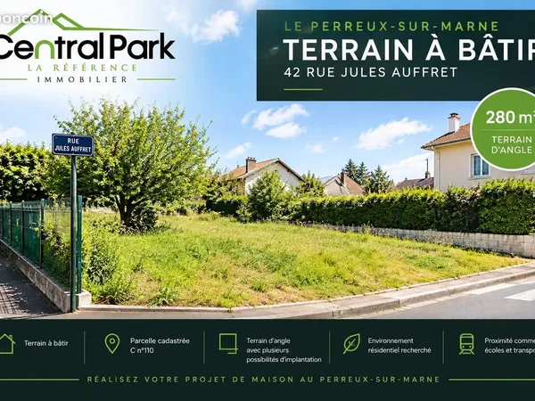 Terrain 280 m² Le Perreux-sur-Marne