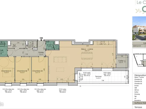 Location Appartement T4 avec Terasse