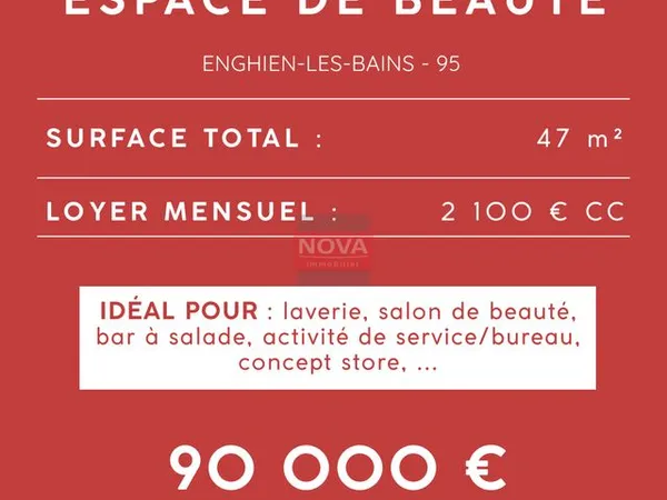 Local commercial 47 m² Enghien-les-Bains