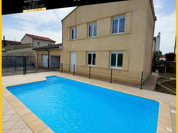 Maison familiale T5 avec piscine + T1 bis indépendant sur 394m2 de terrain clos et arboré