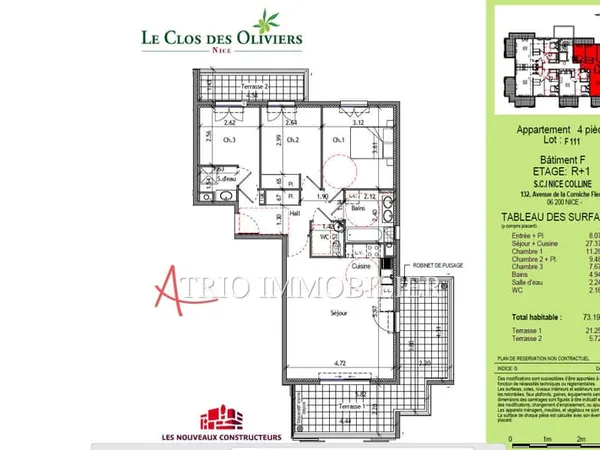 vente appartement 4 Pièce(s)