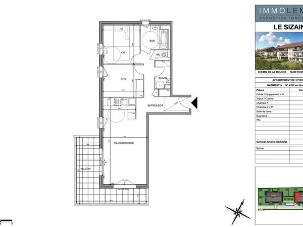 Appartement NEUF T3 au dernier étage - Thonon, le Sizain