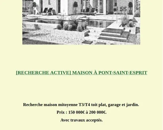 [recherche active] maison à pont-saint-esprit