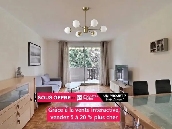 Appartement Type 3 , 72m² carrez, traversant avec Balcon sud/Est