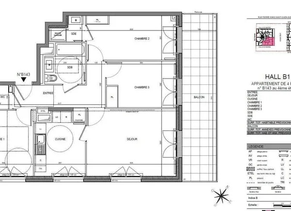 Appartement 4 pièces 82 m²