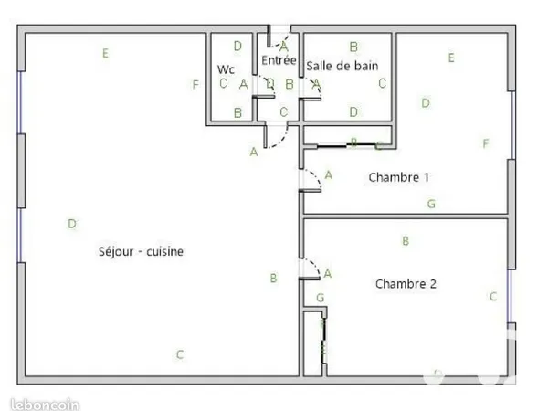 Appartement 3 pièces 54 m²