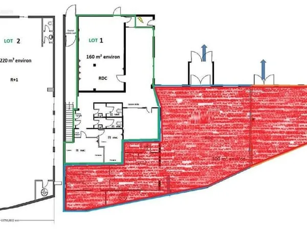 VENTE IMMEUBLE (Activités/Bureau...) 380m2