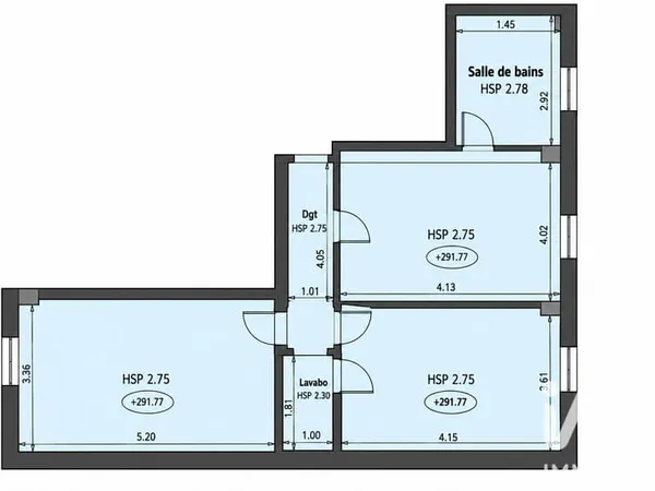 Appartement 3 pièces 66 m²