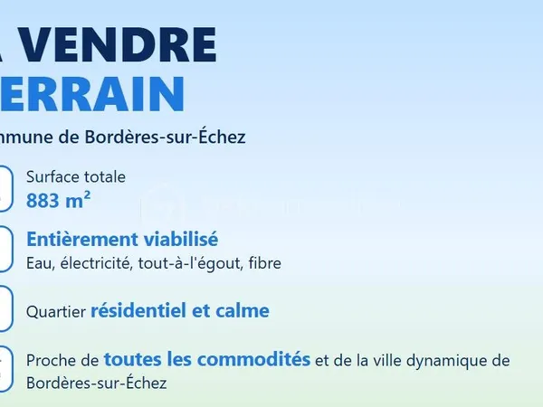 Terrain 883 m²