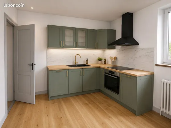 T3 64m² rénové en plein centre village