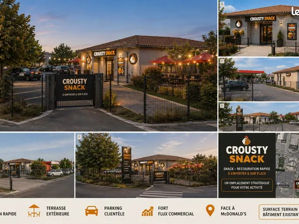 TARASCON - ZONE DU ROUBIAN - EMPLACEMENT COMMERCIAL PREMIUM FACE À McDONALD'S - LOCAL 220 M² + TERRA