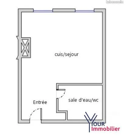 Studio 1 pièce 33 m²