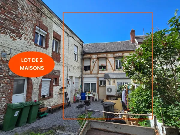 FOURMIES (59) - 🏠🏠 Vente lot de 2 maisons (une libre 61 m² et une louée 87 m²)
