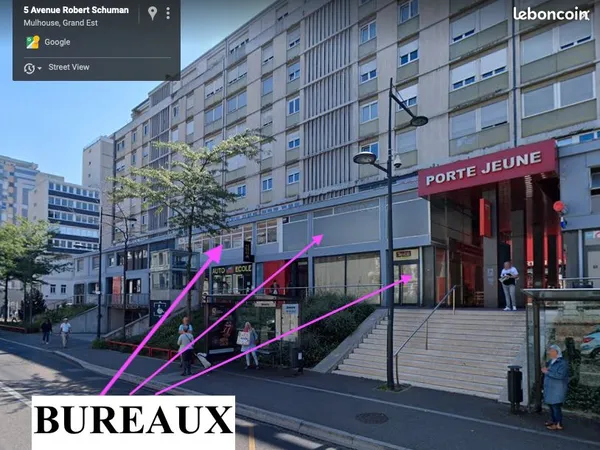 Bureaux Porte Jeune , 288 m2 divisibles A louer ou à vendre