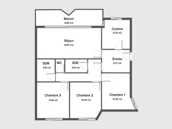 Vends appartement familial