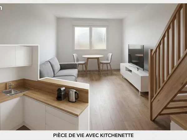 Appartement duplex 33m² - Terrasse et parking - Proche tram