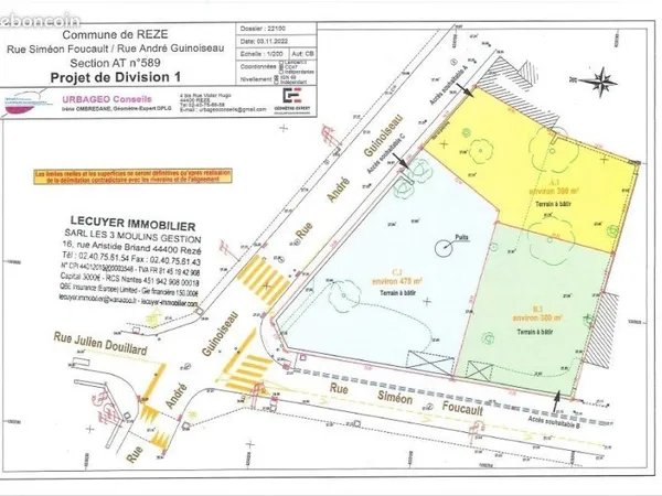 Terrain 300 m² Rezé