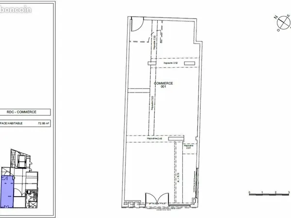 LOCAL COMMERCIAL 74 m² NICE