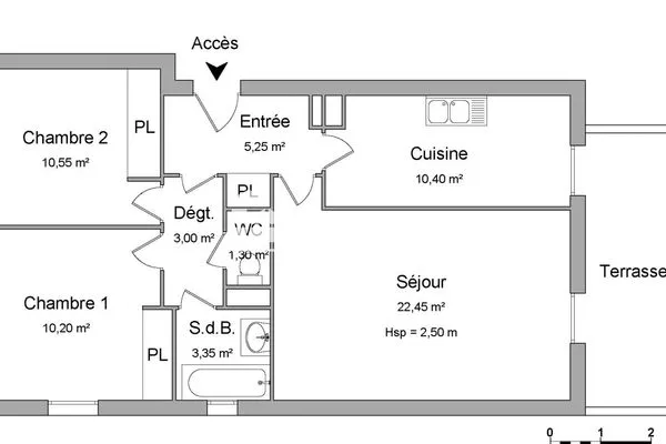 Appartement 3 pièces 67 m²