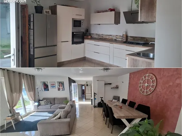 Maison individuelle 120 m² - 3 chambres - Jardin - Garage - Dépendance