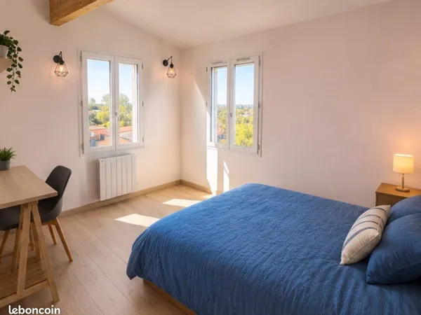 Chambre à louer avec sdb privative et wc