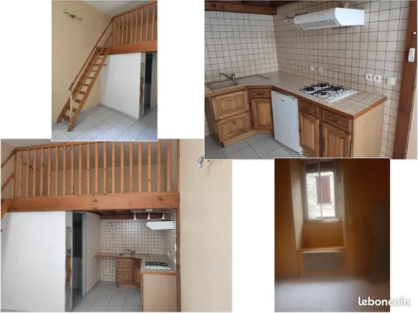 à louer - studio/t1 bis avec grande mezzanine - montgailhard (09330)