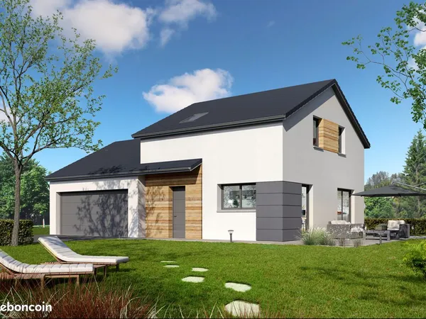 Maison 90m² 3 chambres + garage + terrain