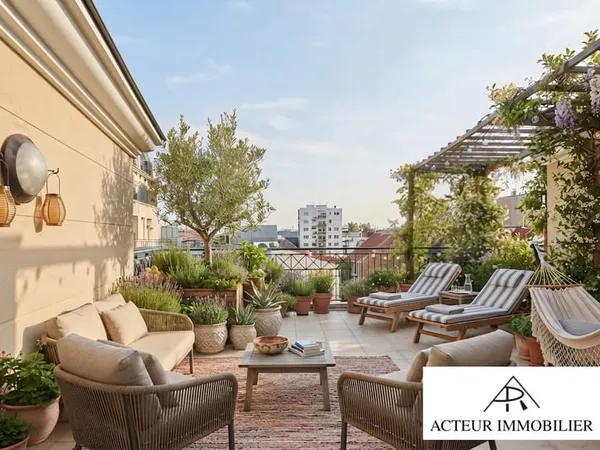 Puteaux - Comme dans une maison, bel appartement familial de 103