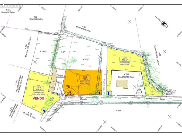 Terrain Lot C 1280 m² Saint Jammes