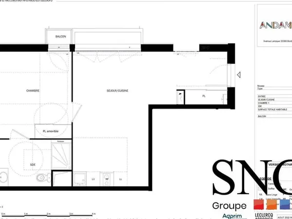 Appartement 2 pièces 47 m²