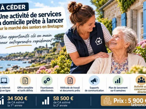 Activité clé en main à céder - services seniors Bretagne