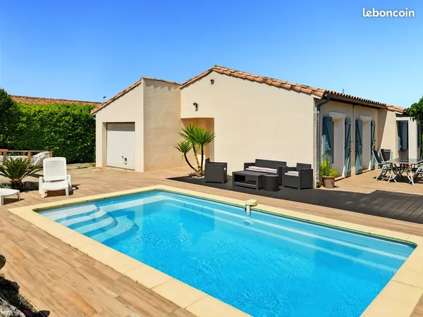 MONTLEGUN - Maison 4 chambres piscine