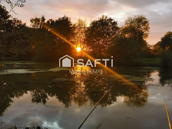 Un havre de paix avec etang en pleine nature