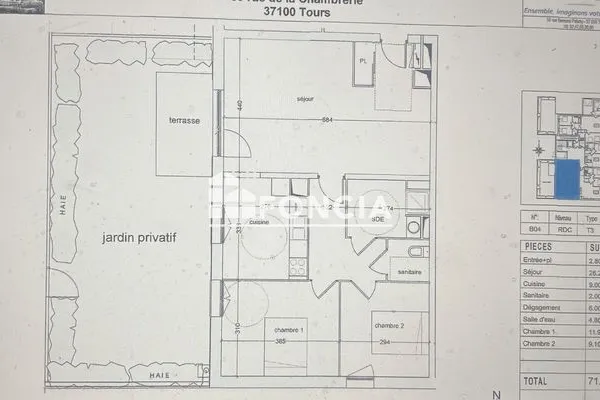 Appartement 3 pièces 71 m²