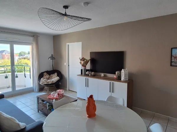 Appartement T2 bis meublé 53,5 m² - Balcon plein sud - Parking - Berck