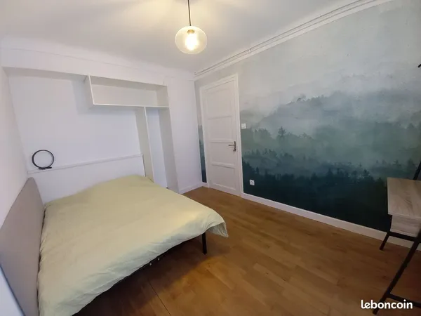 Chambre dans colocationde 3 chambres entièrement renovée avec Grande Terrasse