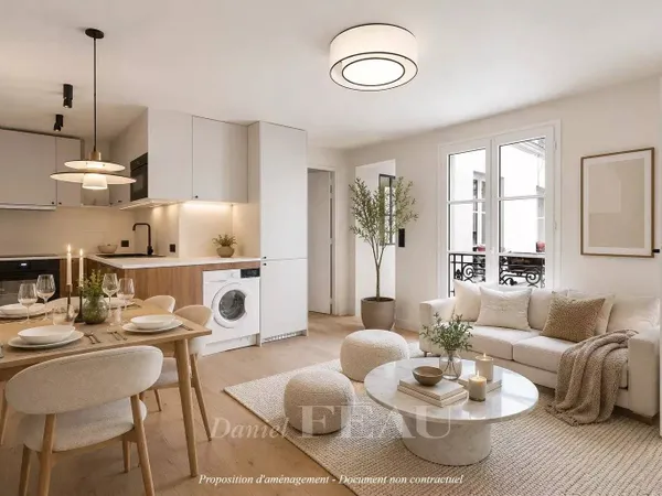 PARIS 4e - Vieille du Temple Appartement de 3 pièces avec deux chambres - 45 m²