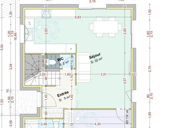 Location maison mitoyenne T4 plaine de Venzolasca