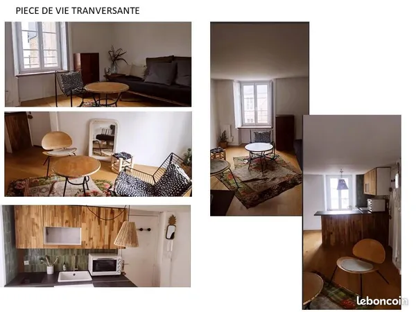 33m² Carrez -Duplex MEUBLE en DUPLEX Nantes rue FERREOL BOLO Très calme